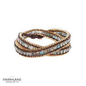Park Lane Mantra Bracelet Gray and Dark Blue